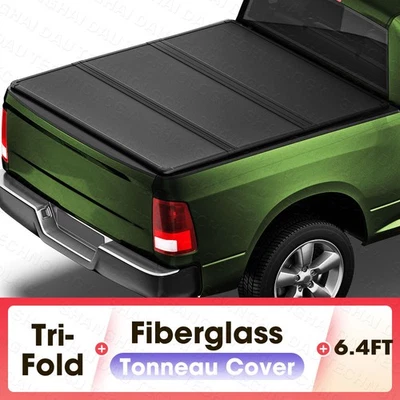 Cubierta rígida triple plegable FRP para caja de camioneta para Ram 1500 2500 3500 2003-2025 6,4 ft Foto 1 de 4