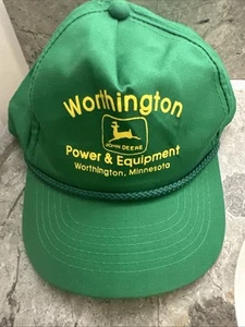 Gorra/sombrero verde vintage John Deere impecable Worthington Minnesota - Imagen 1 de 4