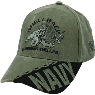 NEW U.S. Navy Shellback "Crossing the Line" Baseball cap hat. OD Green. 5797 - Image 1 of 4