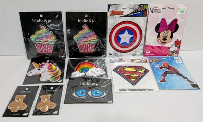 Lot of 11 Iron-On Appliques Patches Kids Hildie & Jo Marvel Disney Animals Fun - Image 1 of 4