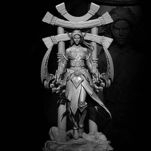 Kit Modelo Impresión 3D 1/24 75mm Guerrero Sangre Oscura Elfo Sin Pintar - Imagen 1 de 4