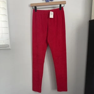 Hanna Andersson US 12 NEW Ribbed Velour Leggings Red - Picture 1 of 9