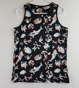 Hurley Sharks Piranhas Graphics Teens Boys Sleeveless Tank T-Shirt Size XL - Picture 1 of 8