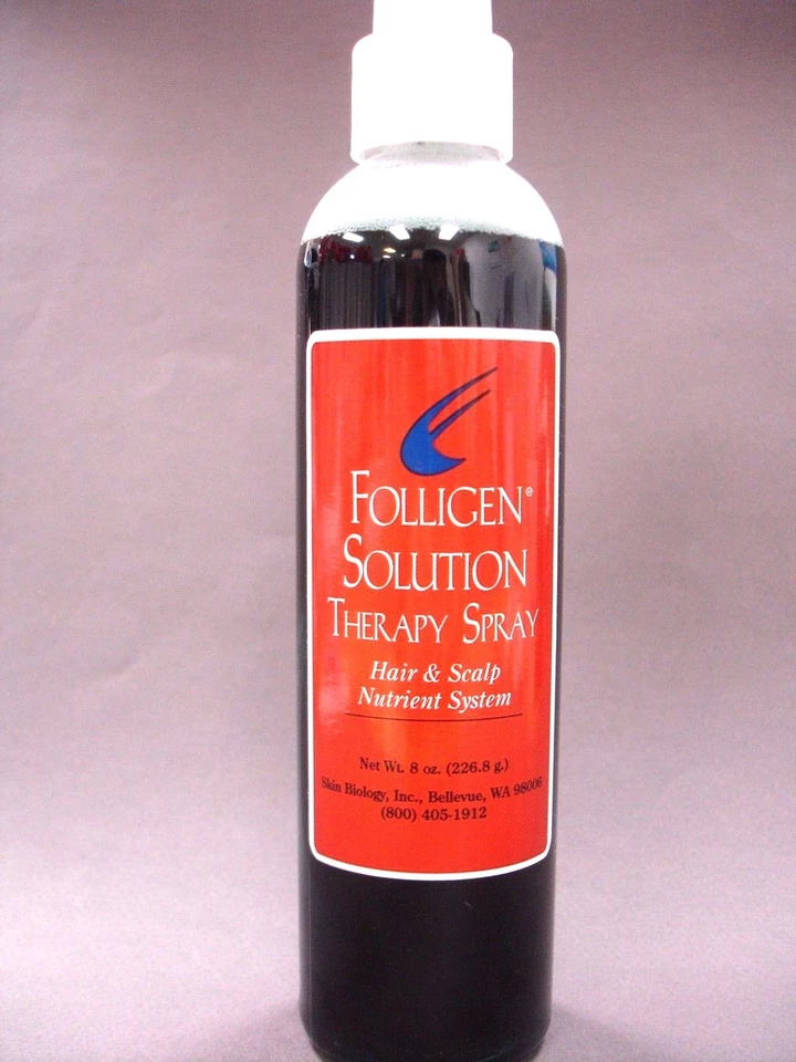 Folligen Solution Therapy Spray 8oz Copper Peptide Hair Regrowth