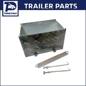 Manutec Sturdy Trailer Battery Box Set Caravan Spare Part Mount HD - Picture 1 of 7