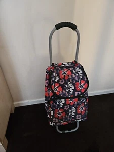 ๐บ Hibiscus Flower Print ๐บ Two Wheeled Medium Shopping Trolley - Picture 1 of 5