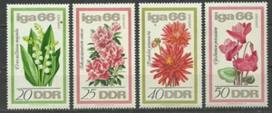 Germany DDR 1966 year mint stamps MNH(**) Michel# 1189-92 flowers - Picture 1 of 1