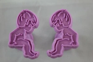 Baby Plunger Stamp set of 12 Baby Shower Cupcake Fondant Marzipan Cookie Biscuit - Picture 1 of 8