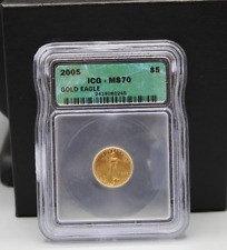2005 ICG MS70 $5 1/10oz Fine Gold Eagle Coin *Pre-Owned* Free Shipping