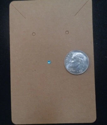 Turquoise Magnetic Fake Nose Stud 2mm Faceted Swarovski Flatback Crystals - Image 1 of 4