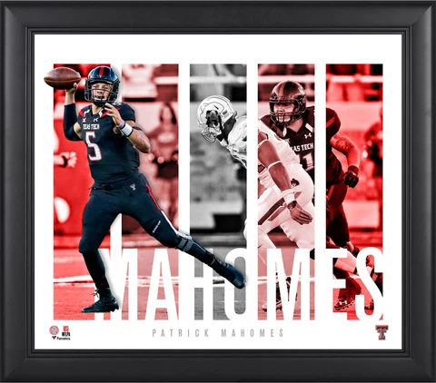 Patrick Mahomes Texas Tech Red Raiders Framed 15x17 Player Panel Collage Cover