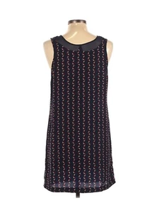 EUC Cooperative Women's Navy Dress Small Sheer Collar Accent Button Detail - Picture 1 of 2