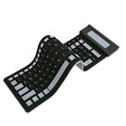 (Black) Foldable Silicone Keyboard 2.4 GHZ Wireless Roll Up Keyboard