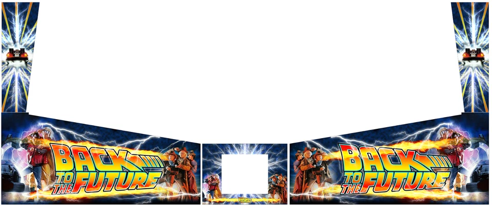 DATA EAST Back To The Future Pinball Machine Custom Cabinet Decal Set - Image 1 of 1