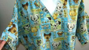 NEW - Pups and Kittens Scrub Top by H.Q. - High Quality Basics, size 2XL 