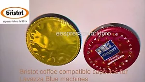 RESH NUOVO STOCK CAPSULE CAFFÈ ESPRESSO BRISTOT BLU LAVAZZA 100 PZ ALL'INGROSSO - Foto 1 di 5