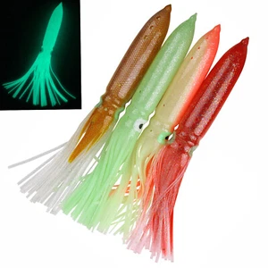 11.8" Bulb Octopus Squid Skirts Soft Trolling Lure Bait Saltwater Fishing Lures - Picture 1 of 21