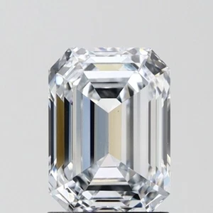 1.90 CT Emerald Cut Lab Grown CVD Diamond Ring - Picture 1 of 11
