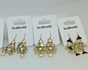 Lote de Pendientes Araña SeaWorld: Pingüino, Tortuga, Cola de Ballena  - Imagen 1 de 5