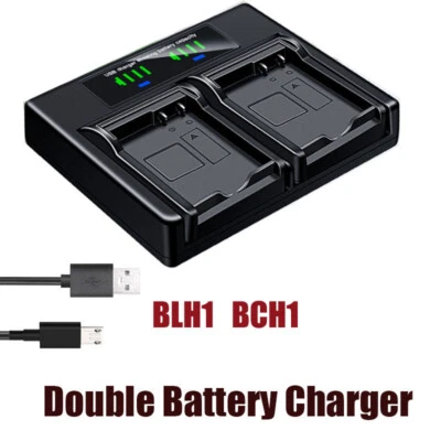 Cargador de batería doble para Olympus BLH-1 PS-BLH1 BCH-1 E-M1 Mark II EM1X Mark III Foto 1 de 4