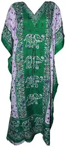Mujeres Kaftán Kimono Caftán Playa Maxi Boho Vestido de Noche Prenda para el torso Largo Túnica Cubierta - Imagen 1 de 4