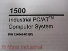 Xycom 124048-001(C) Manual 1500 Industrial PC/AT Computer