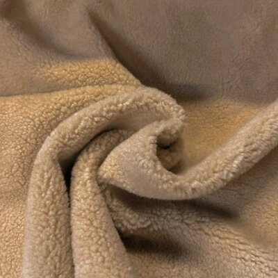 Webpelz Kurzhaar Teddy Lammfell Braun kuscheliges Kunstfell Stoff Fell weich - Bild 1 von 4