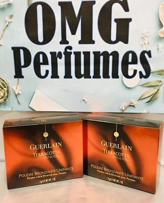 Guerlain Terracotta Mineral Flawless Bronzing Powder with Brush 3g Lot of 2 - Image 1 of 4