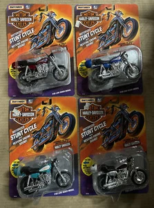SET OF 4 - 1993 Matchbox HARLEY DAVIDSON Motorized FXR LOW RIDER STUNT CYCLES - Picture 1 of 6