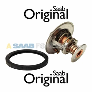 SAAB 9000 900 9-5 9-3 THERMOSTAT KIT 89 DEGREE NEW GENUINE OEM 30577561 - Picture 1 of 3