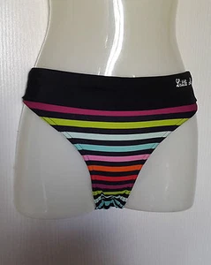LITTLE MARCEL BALI BAS DE MAILLOT DE BAIN BIKINI NOIR RAYE MULTICOLORE FR40/EU38 - Imagen 1 de 4