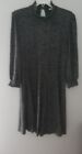 Cato Est. 1946 Women's Midi Gray & Glitter High Neck  Long Sleeve Sweater Dress