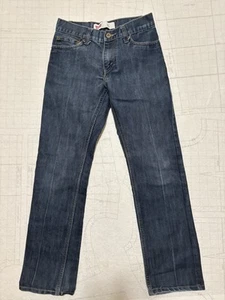 Levis 511 Blue Jeans Boys 14 Reg 27x27" Denim Mens Slim Dark Wash Straight Leg - Picture 1 of 7