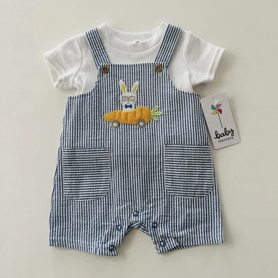 Conjunto de Pantalones Cortos Baby Starters 3 Meses Bebé Niño Conejo de Pascua Primavera Nuevo con Etiquetas Foto 1 de 4