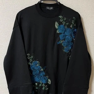 Ado x HARE Collab Side Lace-up Rose Embroidered Sweatshirts Black S(US XS) - Picture 1 of 15