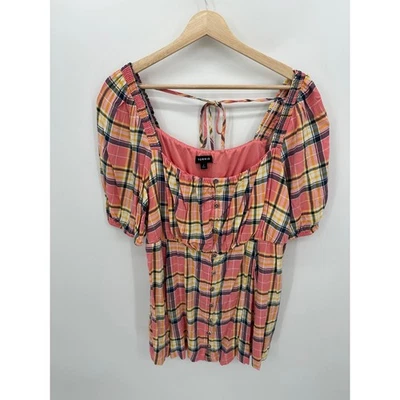 Torrid Babydoll Rayón Slub Manga Abullonada Top Mujer 2X Cottagecore Lechera  Foto 1 de 4