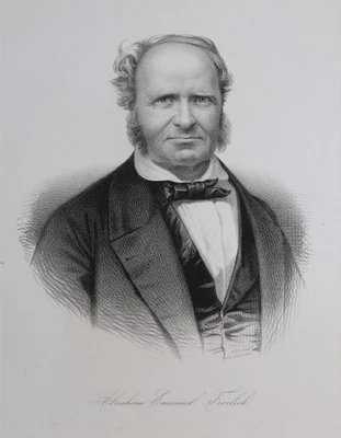 Abraham Emanuel Fröhlich (1796-1865) Portrait Lithographie ca 1850 - Bild 1 von 2