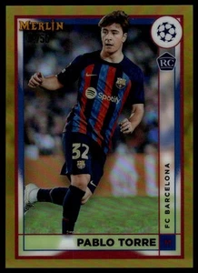 2022-23 Merlín Cromo UEFA Clubes Competiciones #52 Pablo Torre Oro Refractor #/50 - Imagen 1 de 2