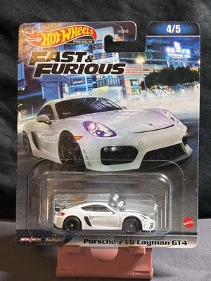 Porsche 718 Cayman GT4 2023 Hot Wheels Premium Fast & Furious 1:64 Foto 1 de 2