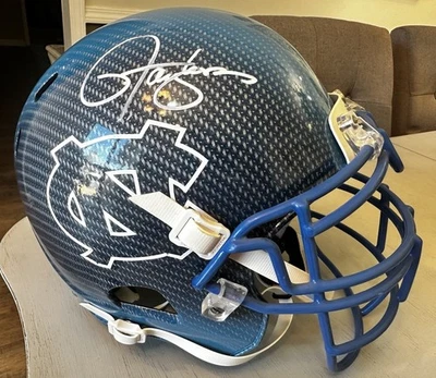 Casco Lawrence Taylor Carolina del Norte F/S Auténtico Hydro Dipped Firmado JSA Foto 1 de 4