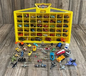 Vintage Galoob Micro Machines 1989 Yellow Display Case Lot Of 79 Vehicles Items - Picture 1 of 15