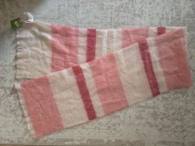 cute and preppy Kate Spade winter Scarf With Tags Pink And White - Image 1 of 4