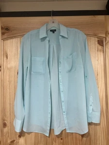 TALBOTS Nantucket Women’s Sz Small Blouse Light Blue - Picture 1 of 6