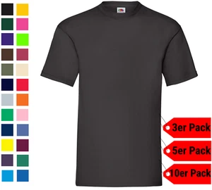 3er, 5er, 10er Pack FRUIT OF THE LOOM Valueweight T Unisex T-Shirt S bis XXL - Bild 1 von 40