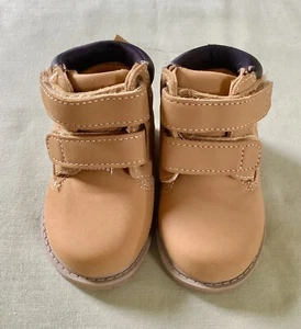 Infant Wonder Nation Boots Work Boots Lt. Brown Strap Over Sz. 2 Infant NWOT - Picture 1 of 9