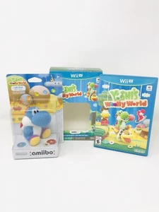 Yoshi's Woolly World + Light Blue Yarn Yoshi Nintendo Wii U - Picture 1 of 15
