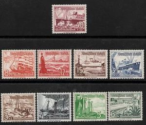 B107-B115 1937 REINO ALEMÁN Winter Relief: Ships Winterhilfswerk: Schiffs MNH - Imagen 1 de 2
