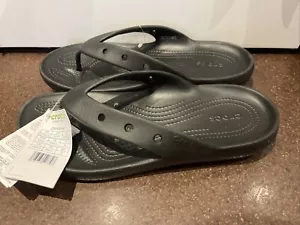 Crocs Classic Platform Flip V2 Slide Shoes Sliders Black Unisex UK Size M9/W10 - Picture 1 of 9