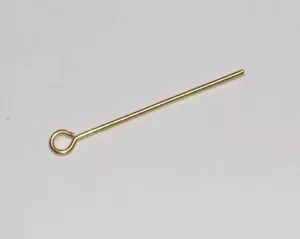 15 MESSING PRISMENSTIFTE AUGENSTIFTE 1 1/4" LANG FÜR KRONLEUCHTER KRISTALLE NEU 998JB - Bild 1 von 3