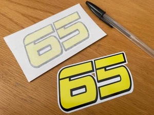 Loris Capirossi Race Number 65 - (Small Pair) - UK SELLER - Picture 1 of 1